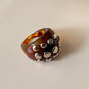 Vintage Rivet Acrylic Chunky Irregular Wide Ring for Women Unique Design Ellipse Shape Ring Set Daily Party Jewelry Gift - Image 7