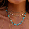 Geometric Rhombus Shaped Small Charm Choker Y Lariat Three Layer Women Neckace Gold Color Jewelry - Image 3