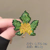 Classic Maple Leaf Brooch Floral Pin Elegant Safety Pin Suit Coat Corsage Welcome Accessory Jewelry Banquets for Women - Image 1