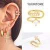 1PC Plated Gold Ear Cuff Earrings For Women C-Shape Crystal Clip On Earrings No Piercing Earrings Jewelry Gifts - Image 34