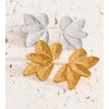 Stainless Steel Metal Flower Stud Earrings Pvd Plated Daily Wear Earrings Jewelry for Women - Image 2