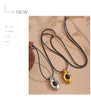 Stainless Steel Water Drop Agate Stone Pendant PU Leather Necklace for Women Statement Jewelry Accessories - Image 15
