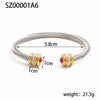 12 Month Birthstones Crystal Stainless Steel Gold Plated Jewelry Bracelets Bangles For Friend - Image 12