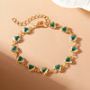 Elegant Red Crystal Zircon Metal Chain Bracelets for Women Colorful Heart Bracelets Party Wedding Wrist Charms Jewelry Gift - Image 23