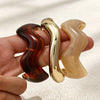 Yupsk 3Pcs Irregular Wavy Cuff Bangle Set For Women Resin Chunky Wave Stackable Bracelets Minimalist Wristband Jewelry - Image 2