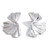 Stainless Steel Metal Flower Stud Earrings for All Occasions Pvd Plated Statement Jewelry - Image 8