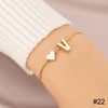 Simple Love Letter Bracelet Retro Adjustable Alloy Letter Bracelet Women Hand Jewelry Accessory - Image 16