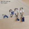4PCS Zircon Hanging Earrings Set For Women Stainless Steel Geometry Dangle Earring Cartilage Piercing Jewelry Gift - Image 14