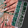 100/50cm Long Crystal Chain Nail Charms 1.5/2mm Shinying Clear/AB Diamond Nail Art Metal Steel French Manicure Crystal - Image 33