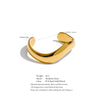 Smooth Stainless Steel Open Cuff Bangle in Gold-Tone or Silver-Tone - Image 12