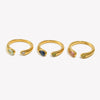 Large And Small Snake-head Zircon Open Ring Stainless Steel Statement Jewelry Decoration - Image 2