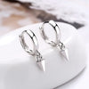 Small Hoop Earrings Smooth Tiny Huggies With Hollow Cross Star Pendants Female Dangle Earring Cute Piercing Earring Gifts - Image 20