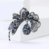 Rhinestone Flower Brooch Pin with Pearl and Leaf Designs - Image 15