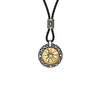 Retro Men Norse Rune Bead Compass Necklace Gold Color Hollow Out Sun Pendant Stainless Steel Vegvisir Amulet Male Viking Jewelry - Image 4