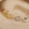 Silver Ear Cuff For Women Zircon Clip On leaf Earrings Gold earcuff Without Piercing Earrings Jewelry - Image 1
