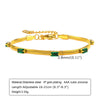 Retro Green Zircon Pendant Necklace For Women, Crystal Stone Chain Stainless Steel Gold Plated Birthday Gifts - Image 13