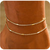 Gold Anklets Bracelets for Women Gold Plated Stainless Steel Dainty Layered Anklets Bracelets Set Jewelry Gift - Image 7