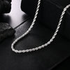 40-60cm Silver Necklaces Jewelry 4MM Rope Chain Men's Women Necklace Christmas Gifts - Image 5