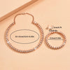 4 Pieces of Women's and Minimalist Necklaces with Earrings, Bracelets, Jewelry Sets, Banquet and Party Accessories - Image 5