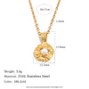 Hammered Irregular Birthstone Zircon Pendant Necklace Stainless Steel Choker Necklaces Jewelry Accessories - Image 14