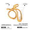 Stainless Steel Minimalist Irregular Curve Geometric Curved Ring Unisex Jewelry Gift - Image 7