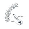 1/5PCS Titanium Zircon Labret Lip Ring Internally Thread Ear Tragus Cartilage Helix Daith Lobe Piercing Earrings Stud for Women - Image 28