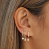 Crmya Cute Cubic Zirconia CZ Gold Silver Plated Hoop Drop Earrings For Women Dangle Earring Jewelry - Image 2