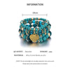 4pcs/set Boho Strand Bracelets For Women Crystal Beads Bracelets Heart Letter Elastic Bangles Wristband Yoga Jewelry Gifts K - Image 11