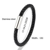 Classic Blue Braided Leather Bracelet Stainless Steel Magnetic Buckle Bangle Simple Stylish Couple Jewelry Gift for Him - Image 5