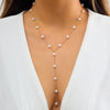 Imitation Pearl Heart Pendant Necklace with Toggle Clasp - Image 7