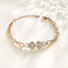 XP Jewelry (20 cm x 10 mm) Zircon Double Heart Knot Bracelet For Women Jewelry Gold Plated Eco Friendly - Image 2