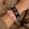 Gothic Punk Star Spikes Rivet Skull Studded Bracelet Black White Pu Leather Bracelets for Men Women Jewelry Accessories - Image 5