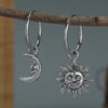 Senior Statement Temperament Dangle Stainless Steel Earrings Bohemian Sun Moon Totem Pendant Earrings for Women Jewelry Gift - Image 6