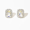 Hot Pink Crystal Clip Earrings For Women Jewelry Charm Geometric Shape Bridal Earrings Wedding Prom Jewelry Gifts - Image 12