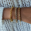 Classic Gold Color Plated Spiral Multi-Layer Surround Telephone Line Open Bracelet Stainless Steel Jewelry - Image 2