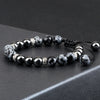 Hematite and Stone Bead Stretch Bracelet with 8 mm Beads in Multiple Colors - Image 34