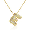 26 Letters Necklaces For Women Man Gold Color Alphabet Zircon Pendant Birthday Party Gift Jewelry - Image 10