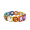Colorful 15mm Crystal Elastic Bracelet Enamel Stretch Rhinestone Bangle Tile Bead Bracelet for Women Jewelry - Image 14