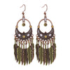 Retro Flower Hollow Round Earring for Women Geometric Gold Color Waterdrop Pendant Jewelry Ethnic Antique Jewelry - Image 13