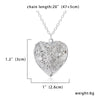 Silver Color Love Heart Photo Frame Pendant Necklace For Women I Love You Flower Pattern Heart Openable Locket Necklace Jewelry - Image 9