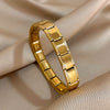 Greatera 9mm Width Italian Charm Stainless Steel Stretch Bracelets Bangles for Women Elastic Link Chain Wristband Jewelry - Image 2