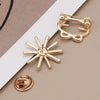 Mini Brooches for Women Clover Sun Flower Bow Knot Bee Cat Anti Slip Buckle Metal Lapel Pin Clothing Accessories - Image 5