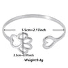 Metal Silver Color Heart Animal Snake Hand Hug Flower Leaf Bangles Bracelets For Women Girl Jewelry Stainless Steel Bangle Gift - Image 28