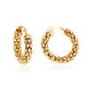 Punk Golden Plated Stainless Steel Reticulate Rhombus Hoops Earrings For Women Anti-Allergic Temperament Jewelry - Image 35