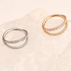 Double-Line Cartilage Clicker Hoop with Clear Cubic Zirconia - Image 5