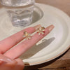 2PCS/Set Gold Color Hoop Earrings for Women Korean Design Crystal Pearl Dangle Earring Jewelry De - Image 15
