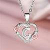 Cute Female A-Z Letter Flower Pendant Necklace Silver Color Wedding Jewelry Gift For Women - Image 14