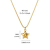 Cute Star Moon Zircon Pendant Necklace for Women Gold Color Stainless Steel Collar Box Chain Jewelry Gift - Image 6