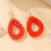 Small Earrings National Flag Colors Water Drop Earrings for Women Handmade Beads Crystal Earrings Gift Jewelry - Image 17