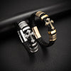 Mens Bracelet Cross Titanium Steel Vintage Jewelry Leather Braided Personality Selling Bangles - Image 1